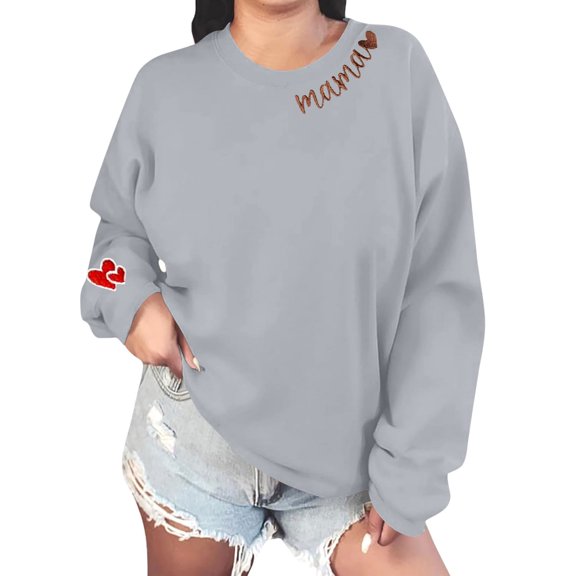 Fashion Sweatshirts for women Loose Fit Pullover Printed Loose Casual Long Sleeved Top Regular Sleeve Hooded Sweatshirt