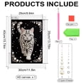 thumbnail image 2 of 5D DIY Pearl Diamond Painting Kit, Bold Cat Circular Pearl Diamond Art Set Sparkling creative craftwork, ideal for home décor and gift selection 15.7 x 11.8 in, 2 of 7
