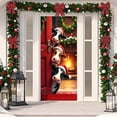 thumbnail image 5 of kcavykas Christmas Ornaments Holiday Christmas Door Curtain Decorative Scene Backdrop Cover With Winter Tree Print Heavy-Duty Thermal Fabric Doorway Curtain for Front Door Entryway Decor, 5 of 6