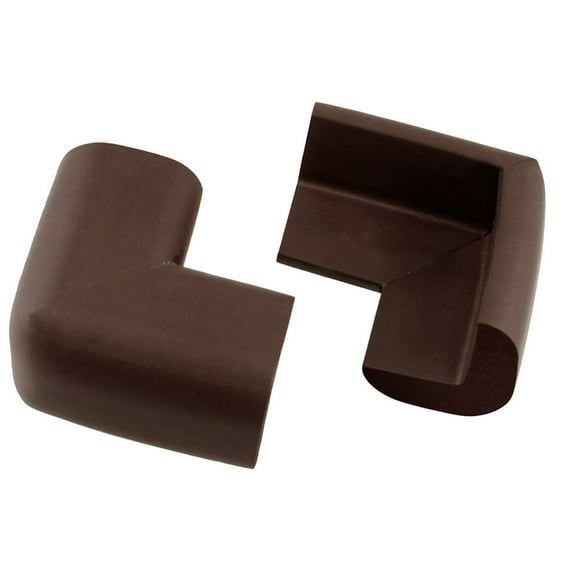 Uxcell Coffee Color Foam Desk Cupboard Corner Mat Cover Protector Cushion 2 Pcs