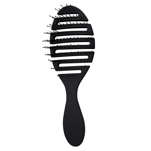Cepillo de pelo curvo con ventilación, cepillo desenredante con cerdas de nailon, separa el cabello y elimina los enredos