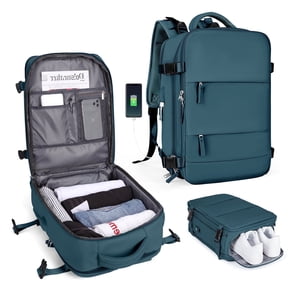 SYCNB Large Travel Backpack, Water-Resistant Carry-On, Peacock Blue