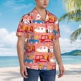 thumbnail image 5 of Goofa Cartoon with Traffic Elements Hawaiian Shirt for Men, Unisex Summer Beach Casual Short Sleeve Button Down Shirts,Aloha Tropical Floral print shirt-Small, 5 of 9