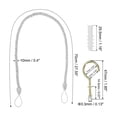 thumbnail image 2 of Uxcell Curtain Tiebacks Ropes, 4 Pack Braided Curtain Tie Backs with Screw Hooks & Bolts, White, 2 of 6