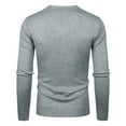 thumbnail image 4 of Vedolay Men's Fall Sweater 2023 Puff Sleeve Knit Sweater Long Sleeve Pullover Tops Grey,One Size, 4 of 4