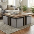 thumbnail image 4 of Cortesi Home Sooki Cube Ottoman with Diamond Stitching in Gray Velvet, 4 of 10