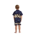 thumbnail image 3 of Made in Hawaii Luau Aloha Shirt and Shorts Boy Cabana Set Gloden Hibiscus Cross in Various Colors, 3 of 4