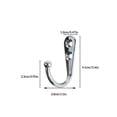 thumbnail image 4 of Riwesomey Gancho de aleación de zinc para ropa, colgador de toallas para dormitorio, sombreros, bolso de hombro, almacenamiento de puerta de pared, Herramientas y ferretería Silber-Grau Riwesomey TO008305-07B, 4 of 6