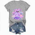 thumbnail image 4 of TOWED22 Halloween Shirts Women Cute Ghost Graphic T-Shirts Funny Spooky Ghost Print Tee Fall Halloween Holiday Casual Tops(Grey,XL), 4 of 8