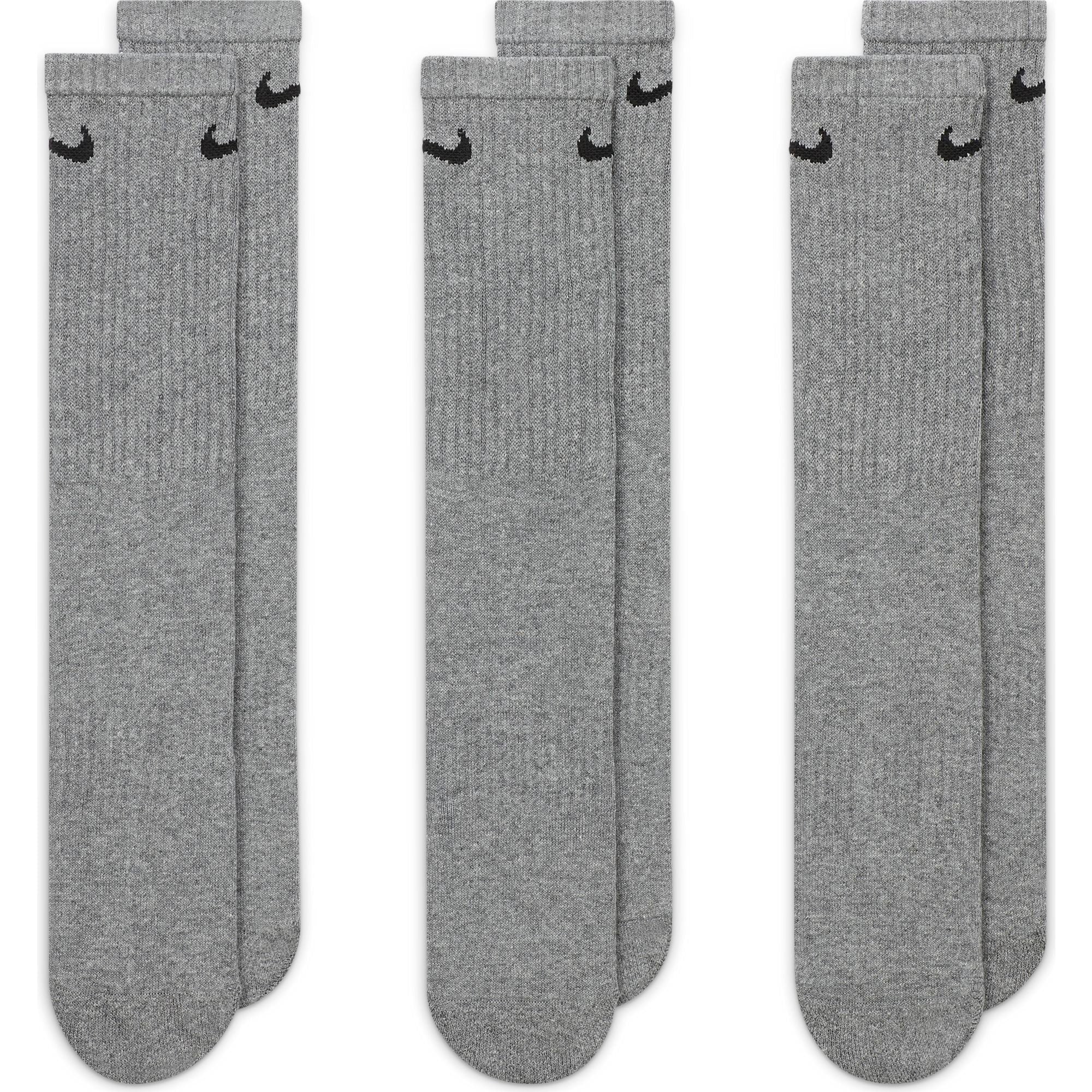 Nike Everyday Cotton Cushioned Crew Dark Grey Heather Socks with DRI