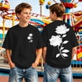 thumbnail image 2 of Tisuna Boys Summer T Shirts Kids Short Sleeve Crew Neck Floral Tops Regular Fit Street Daily Wear Tees For Toddler And Tweens 2-13 Years, 2 of 5