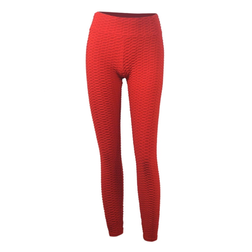 Women's Sports Fitness Trousers High Waist Jacquard Leggings Yoga Pants