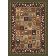 Angle View: Milliken Kashmiran Pastiche Area Rug PRISTINA DEEP OLIVE Pristina Deep Olive 3' 10" x 5' 4" Rectangle