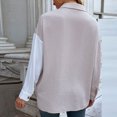 thumbnail image 6 of HAiming Women Button down Shirts Trendy Color Block Lapel Long Sleeve Cardigan Tops Casual Loose Comfort Blouses, 6 of 6