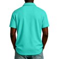 thumbnail image 4 of Fabrcox Mens Short Sleeve Polo Shirts Quarter Zip Collared Shirt Men Regular Fit Solid Color Sports Casual Office Golf Shirts for Men with Pockets M, 4 of 5