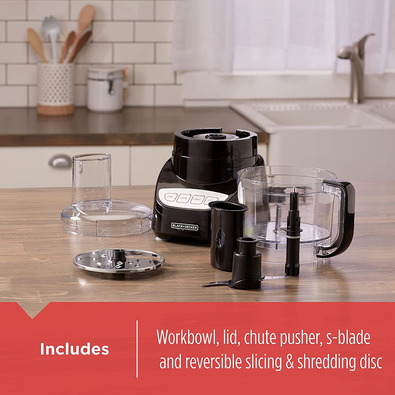 8-Cup Food Processor with Easy Assembly and Stainless Steel Blade for Chopping and Slicing