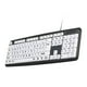 thumbnail image 4 of Teclado Con Cable USB para Usuarios Con Baja Visión Con Teclas Blancas Grandes Letras Negras para Ancianos, 4 of 6