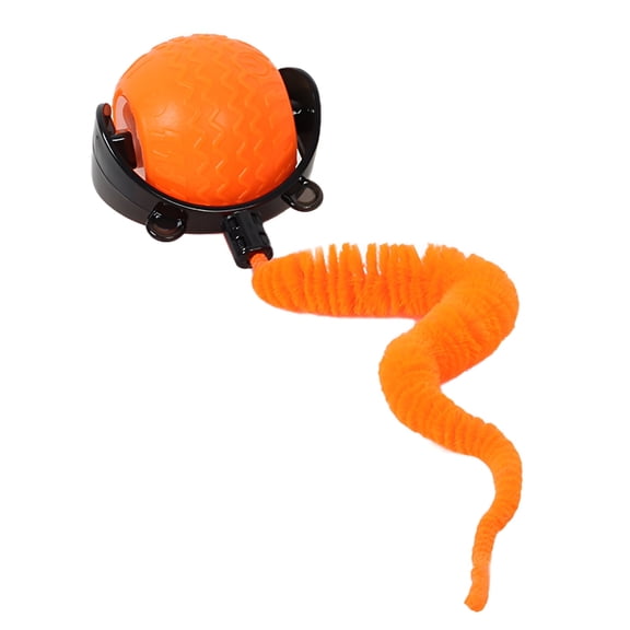 BESTSKY Hanging Cat Toy With Silicone Design Interactive Cat Toys, Bite Resistant Play Moving Cat Toy, Orange Automatic Interactive Cat Toys For Indoor Cats