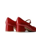 thumbnail image 4 of Women's Mary Jane Block Heel Pumps with Square Toe and Buckle Strap, 4 of 6