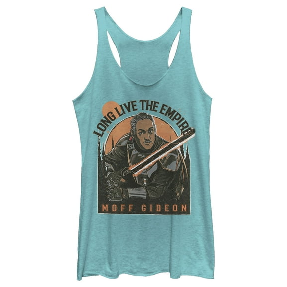 Women's Star Wars: The Mandalorian Gideon Imperial Remnant Racerback Tank Top Tahiti Blue Small