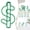 Green, variant on ZOURIH 5 Pcs Creative Green Dollar Sign Divided Paper Clip Metal Bookmark Plating office Clip for Home office School File organizing,5