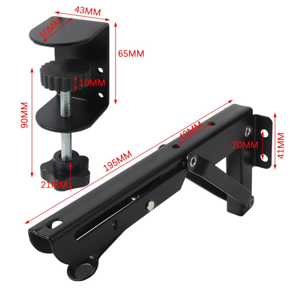 1-Piece Sliding Desk Extension Plate Support Clipon Keyboard Tray Hand Rest Small Smile Home