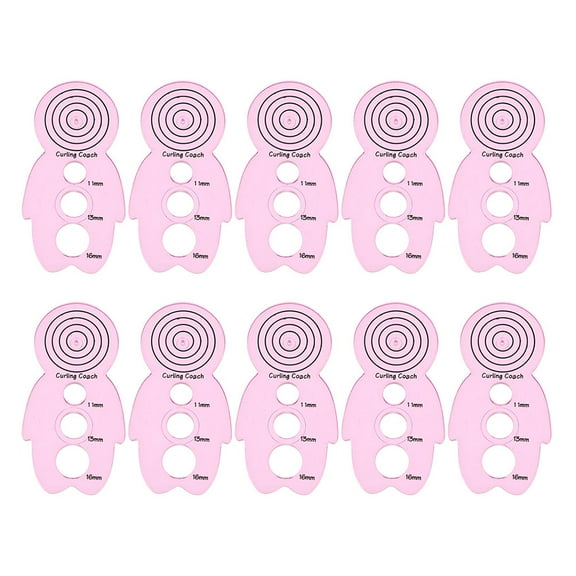 EXHUMKY 10Pcs Curling Paper Rolling Holder Pink Plastic for Quilling Teaching and Diy Crafts Projects