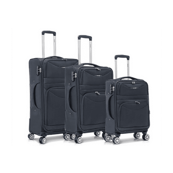 3-Piece Fabric Spinner Luggage Set (20″–28″–31″)