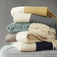 thumbnail image 4 of INK+IVY Stockholm Color Block 50 x 60" Throw, Taupe, Twin, 4 of 4