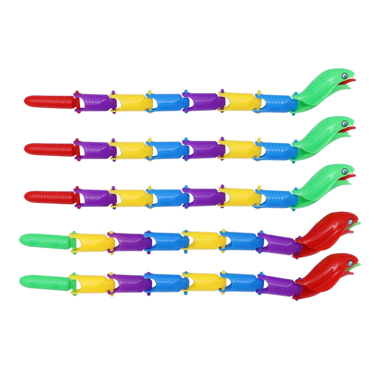 Rubber snake toy， rubber snake model 5pcs Realistic Snake Toy Funny