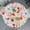 Floral Pattern, variant on Tcwhniev Indoor Outdoor Patio Round Fitted Vinyl Tablecloth, Flannel Backing, Elastic Edge, Waterproof Wipeable PVC Table Cover, Sunflowers Pattern for 5-Seat Table of 36"-44" Diameter
