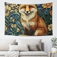 thumbnail image 6 of ZFLMY Fox Floral Background Polyester Tapestry Wall Decoration for Bedroom Living Room, Vivid Design, Easy to Hang, 4 Sizes Available 60x40in, 6 of 7