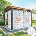 thumbnail image 6 of Outdoor Curtains for Patio Waterproof, Easter Outdoor Privacy Panels Grommet, Spring Rabbits Ears Feet Floral Blue Lattice Blackout Outside Curtains for Porch/Cabana/Pergola/Gazebo 54"x108", 2 Panels, 6 of 8