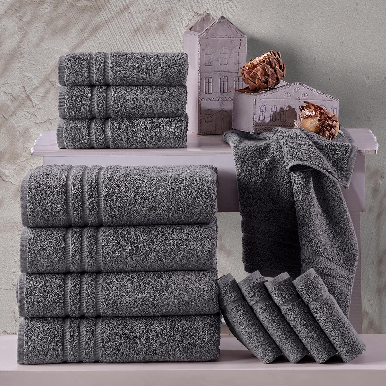 Linen Grey Washcloth Set Original Turkish Cotton, Hotel Quality for Maximum  Softness - Towels & Washcloths, Facebook Marketplace