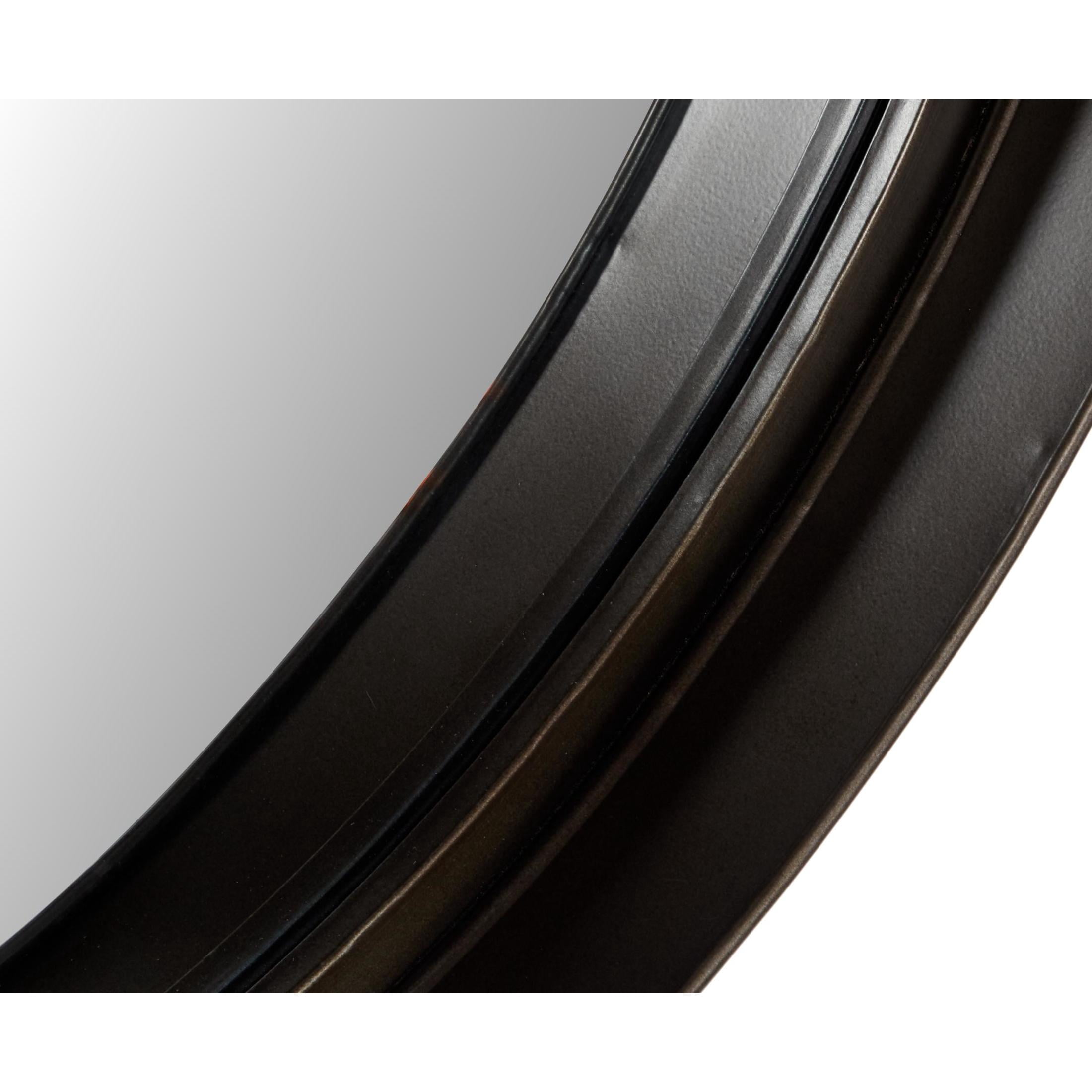DecMode 32" x 32" Brown Wall Mirror with Thin Frame