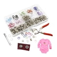 thumbnail image 2 of Snap Buttons Multifunction Open Prong Snap Button for DIY Crafts Sewing Bags 100 Sets, 2 of 8