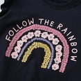 thumbnail image 3 of WIBACKER Little Girls Pajamas Ruffles Sleeve 100% Cotton Toddler Pjs Rainbow Sleepwear Summer 2 Pieces Pajama Sets 2-7T, 3 of 8