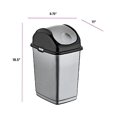 thumbnail image 2 of Superio Swing-Top Trash Can, 37 Qt (Grey), 2 of 2