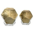 thumbnail image 1 of Uttermost 2 Piece Pentagon Cube Set in Coffee Bronze, 1 of 2