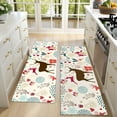 thumbnail image 4 of Kitchen Rugs Sets Of 2,Multicolor Christmas Deer Pattern Anti Fatigue Kitchen Mat Rugs Non Slip Washable,Decorative Kitchen Floor Mats for Kitchen,Sink,Laundry,17"X47", 4 of 5