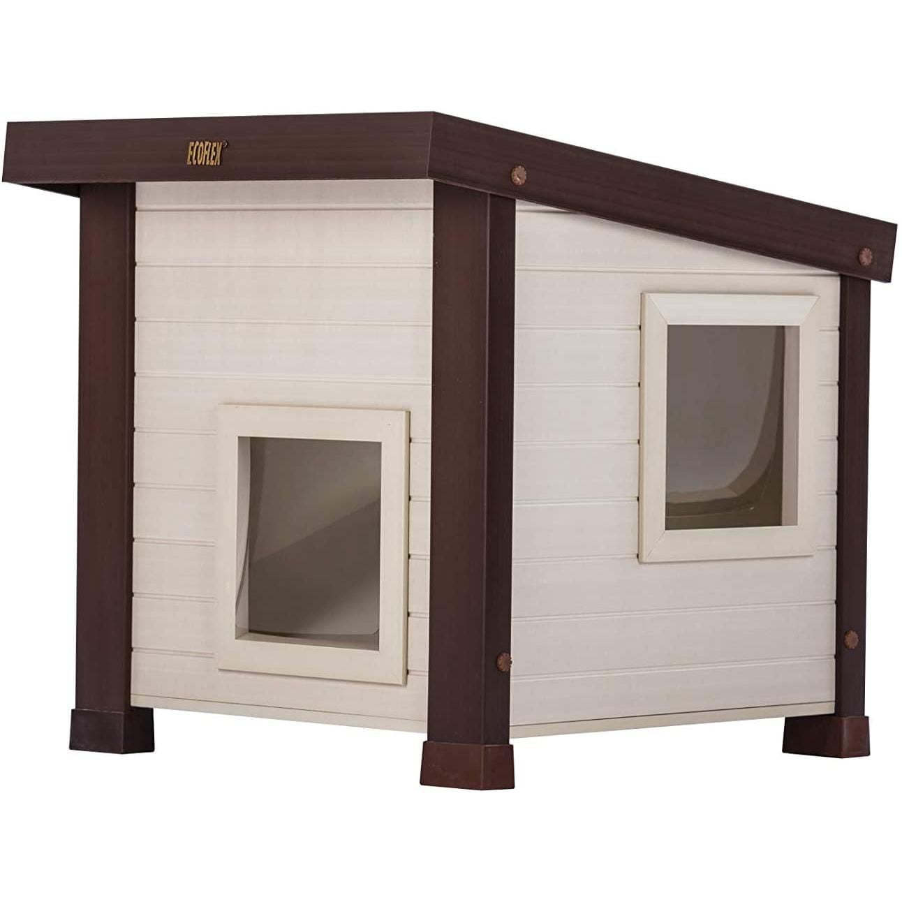 New Age Pet Albany Feral Outdoor Cat Shelter With vinyl flaps