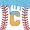 White Blue C, variant on Erosebridal Ball Monogrammed T Twin Quilt Set for Boys Girls, Cartoon Ice Cream Drip Twin Coverlet Set, 2-Piece