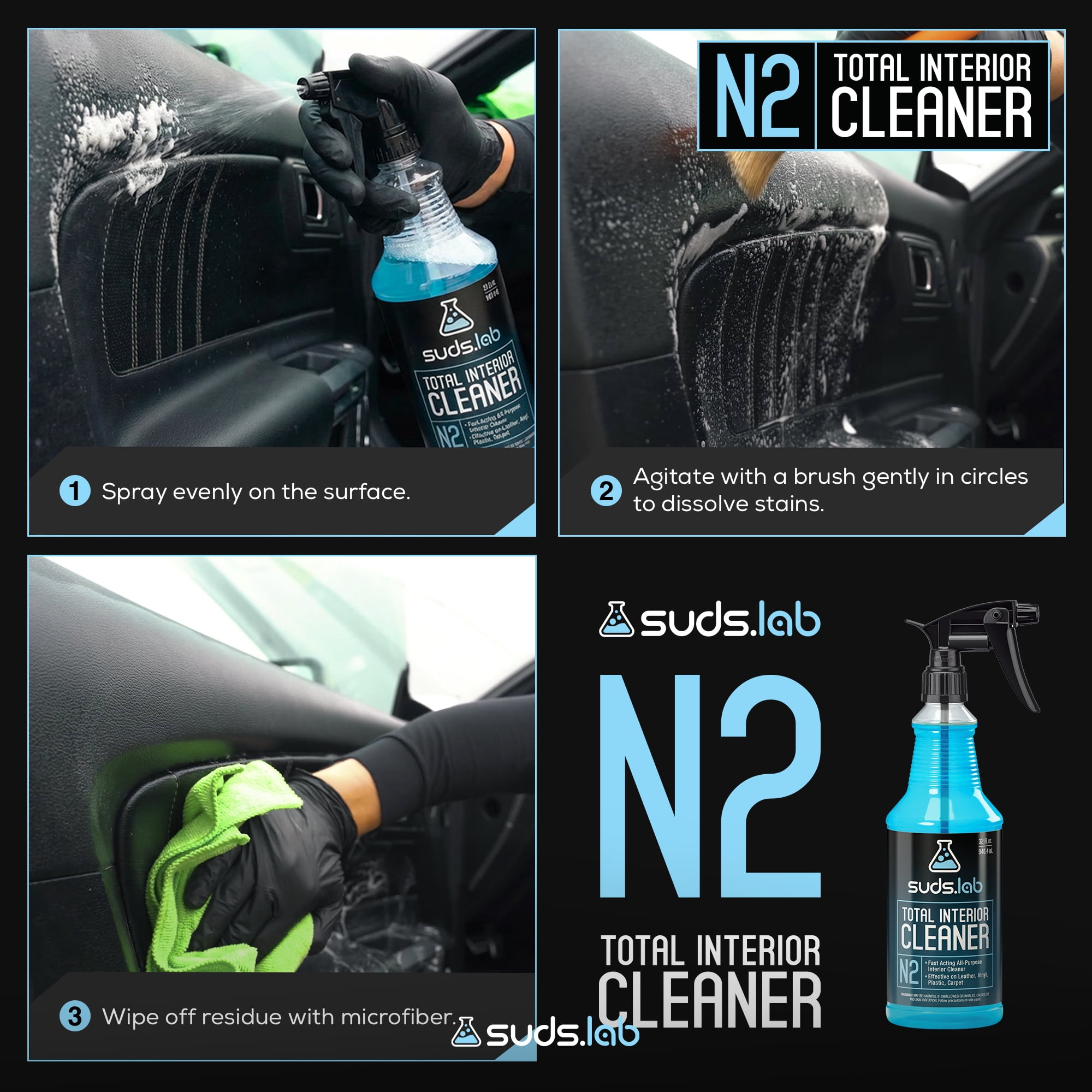Suds Lab N2 Interior Cleaner, 32 oz