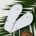 thumbnail image 5 of Wedding Star 4474-08 White Xo Embossed Flip Flops, Small, 5 of 5