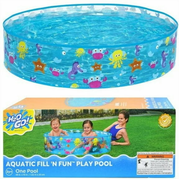 Fill-N-Fun Paddling Pool - 48 x 10 Inches, Blue