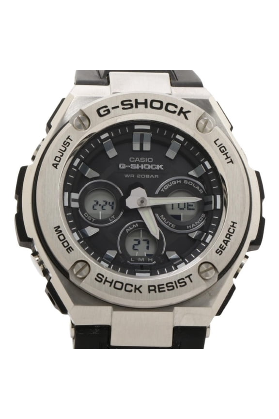 Pre-Owned CASIO G-SHOCK GSTEEL GSTS3101A Black Silver Resin/Stainless Steel Men's Watch