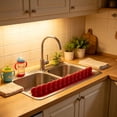 thumbnail image 4 of Silicone Sink Splash Guard Water Barrier with Suction Cups, Keeps Kitchen Counter Dry While Washing Dishes, 4 of 7