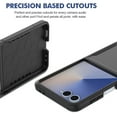 thumbnail image 3 of Allytechgroup Compatible for Samsung Galaxy Z Flip 7, with 1 Set Screen Protector Film Rugged Shockproof Military Grade Protection Dual Layers Hard PC TPU Phone Case for Galaxy Z Flip 7, Black, 3 of 6