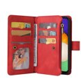 thumbnail image 4 of Nalacover Wallet Case for Samsung Galaxy A14 5G, [15 Card Slots] [Zipper Pocket] Vintage PU Leather Flip Folio Cover with Magnetic [Wrist Strap] [Kickstand] Skin-Feeling Shockproof Case, Red, 4 of 9