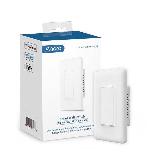 Interruptor de luz inteligente Aqara sin neutro compatible con HomeKit Google Alexa SmartThings